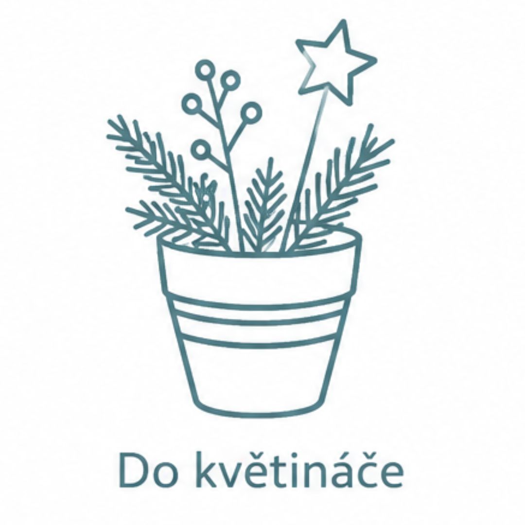 Vánoční dekorace do květináče
