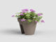 Květináč CAPRI, na zábradlí, 30cm, plast, šedá|MATTE TAUPE  (ZAP-813593)