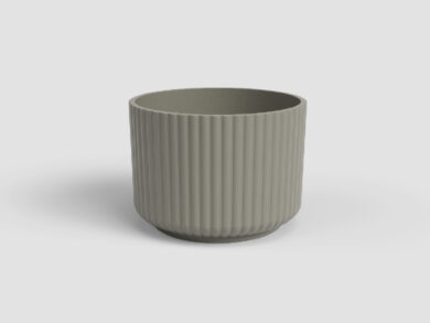Květináč LUNA, 9cm, keramika, šedá|TAUPE  (ZAC-847833)