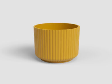 Květináč LUNA, 15cm, keramika, žlutá|YELLOW  (ZAC-847963)