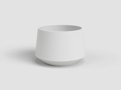 Květináč AURORA, 20cm, keramika, bílá|WHITE  (ZAC-848519)