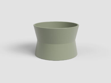 Květináč DIANA, 14cm, keramika, zelená|GREEN  (ZAC-848571)