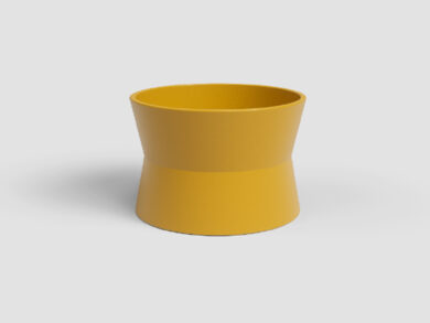 Květináč DIANA, 14cm, keramika, žlutá|YELLOW  (ZAC-848595)