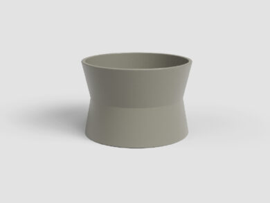 Květináč DIANA, 20cm, keramika, šedá|TAUPE  (ZAC-848632)