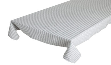Tablecloth 140 x 250 cm, Medium Fine stripe dark grey l  (ZBL-7016GGGL07)