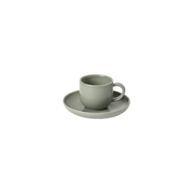 Šálek na kávu s podšálkem 0,07L, PACIFICA, zelená|Artichoke  (ZCF-XOCS05-ART)