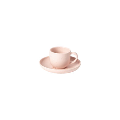 Šálek na kávu s podšálkem 0,07L, PACIFICA, růžová|Marshmallow  (ZCF-XOCS05-MRS)