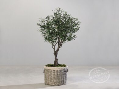 Olivovník v květináči, 190cm, textil, zelená, ks  (ZDP-56919)