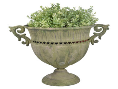 Váza vysoká - kov, zelená patina, V  (ZEE-AM68)
