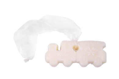 Mýdlo vláček perníček závěsné - přírodní (z ovč. mléka)  (ZFL-7506)