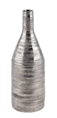 Váza, kamenina, stříbrná/hnědá, v. 44,5cm *  (ZGE-12003290)