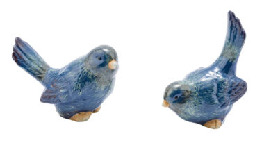 Ptáček keramický, modrá, 8,5x4,5x6cm, 2T  (ZGE-12104166)