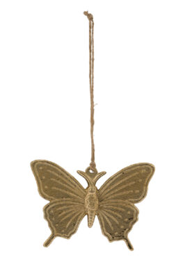 Závěs Motýl, zlatá, 10,7x0,6x7,9cm  (ZGE-12204060)