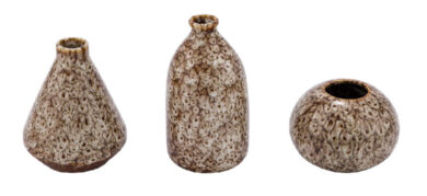 Váza keramická SAND, béžová/hnědá, 14x14x10cm, 3T  (ZGE-12303183)