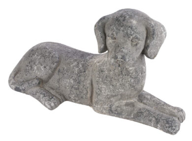 Dekorace pes ležící MAGNESIA, šedá, 50x20x29cm  (ZGE-12306090)