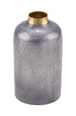 Váza kovová, šedá, pr. 8,5cm  (ZGE-22003316)