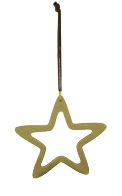 Závěs STAR, zlatá, 14,5x14,5x0,5cm  (ZGE-22101417)