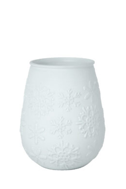 Váza COPOS DE NIEVE 0,65L, bílá  (ZSM-2383DS600)