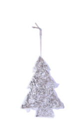 Dekorace stromek PINE, závěsná, přírodnina, bílá, 25x35x1cm, ks - Kouzelné vánoční dekorace pro dokonalou atmosféru.