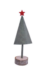 Dekorace vánoční stromek na podstavci, kov, zelená, 8,5x25x6cm, ks - Dekorace na postaven do bytu z kvalitnch materil. Rzn tvary, velikosti a motivy. Osvtlen i neosvtlen. Inspirujte se na naich socilnch mdich.
