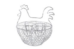 Košík drátěný se stojanem na vajíčka SLEPIČKA šedá - Popis se připravuje - možno na dotaz