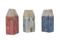 Dekorace Přímořský domeček, dřevo, 8x6x18cm, 3T - Popis se připravuje - možno na dotaz