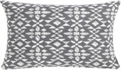 Polštář Happy Cuba, 45x45cm, šed, bílá - Dekorativn polt je opaten zipem pro snadnou drbu. Povlak je ze 100% bavlny a lze ho prt v prace na 40C.