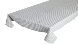 Tablecloth 140 x 250 cm, Medium Fine stripe dark grey l - Popis se pipravuje - mono na dotaz
