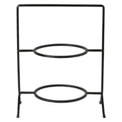 Stojan dvoupatrový 27x17x34cm, PLANO, černá|Metallic - Unikátní patrový stojan do každé kuchyně