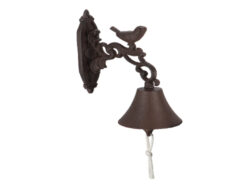 Zvon s ptáčkem litinový, dárkové balení - Litinov zvonky Esschert Design ke vchodu nebo na zahradu. Pjemn a hlasit zvuk. Rzn tvary, velikosti a designy.