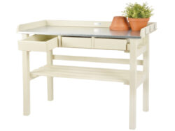 Stolek přesazovací FARMA, bílá - Zahradn stoly a stolky Esschert Design: originln, kvalitn, funkn. Lad s prodou i vam stylem. Odoln, snadno udriteln.