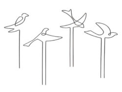 Podpora pro květiny BIRD, 38cm, 4T - Popis se připravuje - možno na dotaz