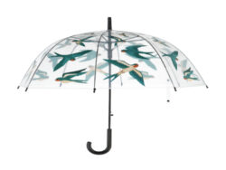 Deštník průhledný s ptáčky, pr.83x82cm - Deštníky Esschert Design: praktické, stylové, originální. Různé motivy, barvy, funkce. Užijte si procházku v dešti ve stylu.