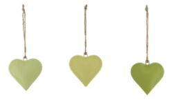 Závěs srdce SPRING, žlutá/zelená, 5x0,5x5cm, 3T - Popis se připravuje - možno na dotaz