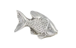 Dekorace rybka SILVER, stříbrná, 8x4x5cm - Popis se připravuje - možno na dotaz