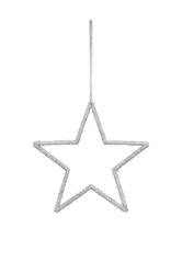 Závěs hvězda, stříbrná, 12x12cm - Popis se připravuje - možno na dotaz