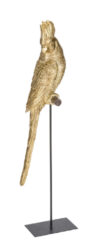 Papoušek na stojánku, zlatá/černá, v. 62cm * - Popis se pipravuje - mono na dotaz