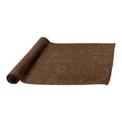 Běhoun na stůl CAPRI 140x50cm, 100% PES, Choco brown - Elegantní běhoun na stůl.