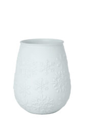 Váza COPOS DE NIEVE, 0,65L, bílá - Krsn vza zECO produkt VIDRIOS SAN MIGUEL 100% spotebitelsky recyklovan sklo s certifikac GRS.