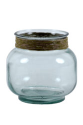 Váza s omotávkou HURRICANE, 18cm, čirá - Krsn vza zECO produkt VIDRIOS SAN MIGUEL 100% spotebitelsky recyklovan sklo s certifikac GRS.