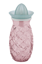 Sklenice s odšťavňovačem ANANAS, 0,7L, tmavě růžová - Krsn sklenice zECO produkt VIDRIOS SAN MIGUEL 100% spotebitelsky recyklovan sklo s certifikac GRS.