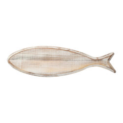 Prkénko Ryba OCEAN, 50x14x1,5cm, rustikální akát, bílá patina - Popis se připravuje - možno na dotaz