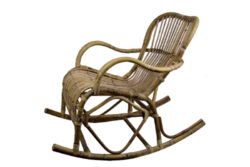 Křeslo houpací, žlutá - Židle a křesla Van der Leeden. Ruční práce z přírodních udržitelných materiálů.