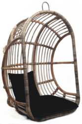 Křeslo závěsné Egg s polštářem - Židle a křesla Van der Leeden. Ruční práce z přírodních udržitelných materiálů.